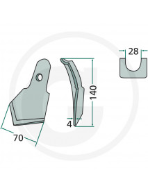 Široký hrot 140mm